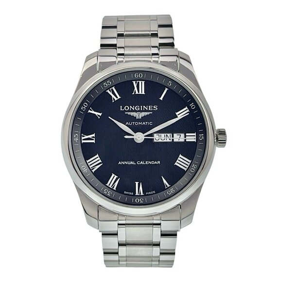 Longines Master Annual Calendar Steel Black Dial 40mm Automatic Mens L29104516 - Picture 1 of 9